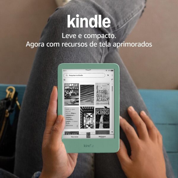 Kindle 16 GB (Última geração) - Leve e compacto, com tela antirreflexo, trocas de página mais rápidas, luz frontal ajustável e bateria de longa duração