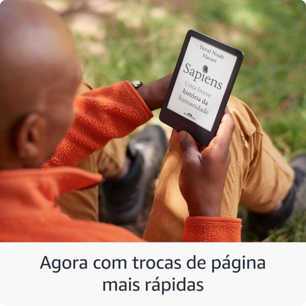 Kindle 16 GB (Última geração) - Leve e compacto, com tela antirreflexo, trocas de página mais rápidas, luz frontal ajustável e bateria de longa duração - Imagem 3