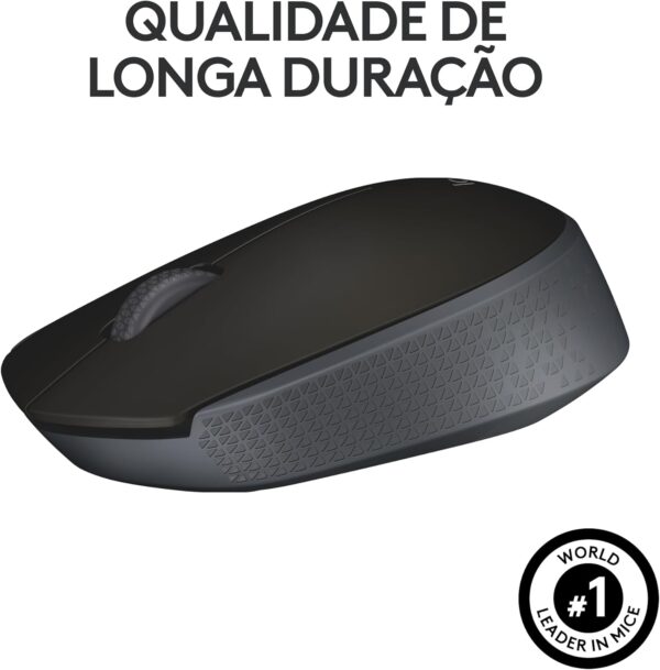 Mouse sem fio Logitech M170 com Design Ambidestro Compacto, Conexão USB e Pilha Inclusa - Imagem 3