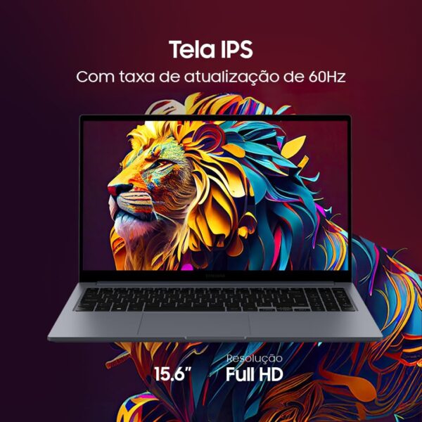 Samsung Galaxy Book4 Intel® Core™ i7 150U, Windows 11 Home, 16GB, 512GB SSD, NVIDIA® GeForce® MX570, 15.6'' Full HD LED, FingerPrint, 1.57kg*. - Imagem 5